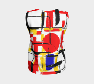 AI Designed Regular Tank Top Inspired By Artist Piet Mondrian