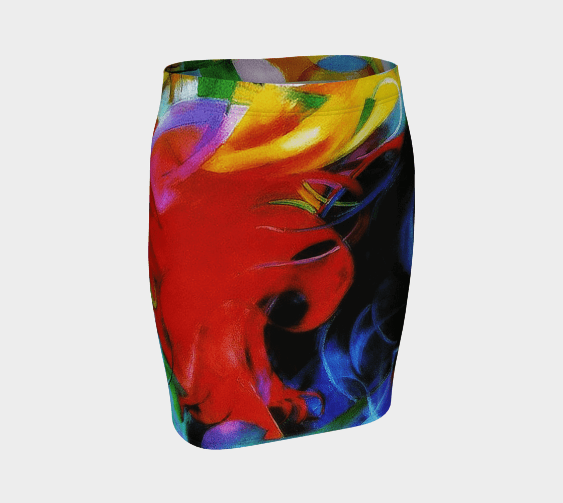 Franz Dragon Fighting Forms Pencil Skirt
