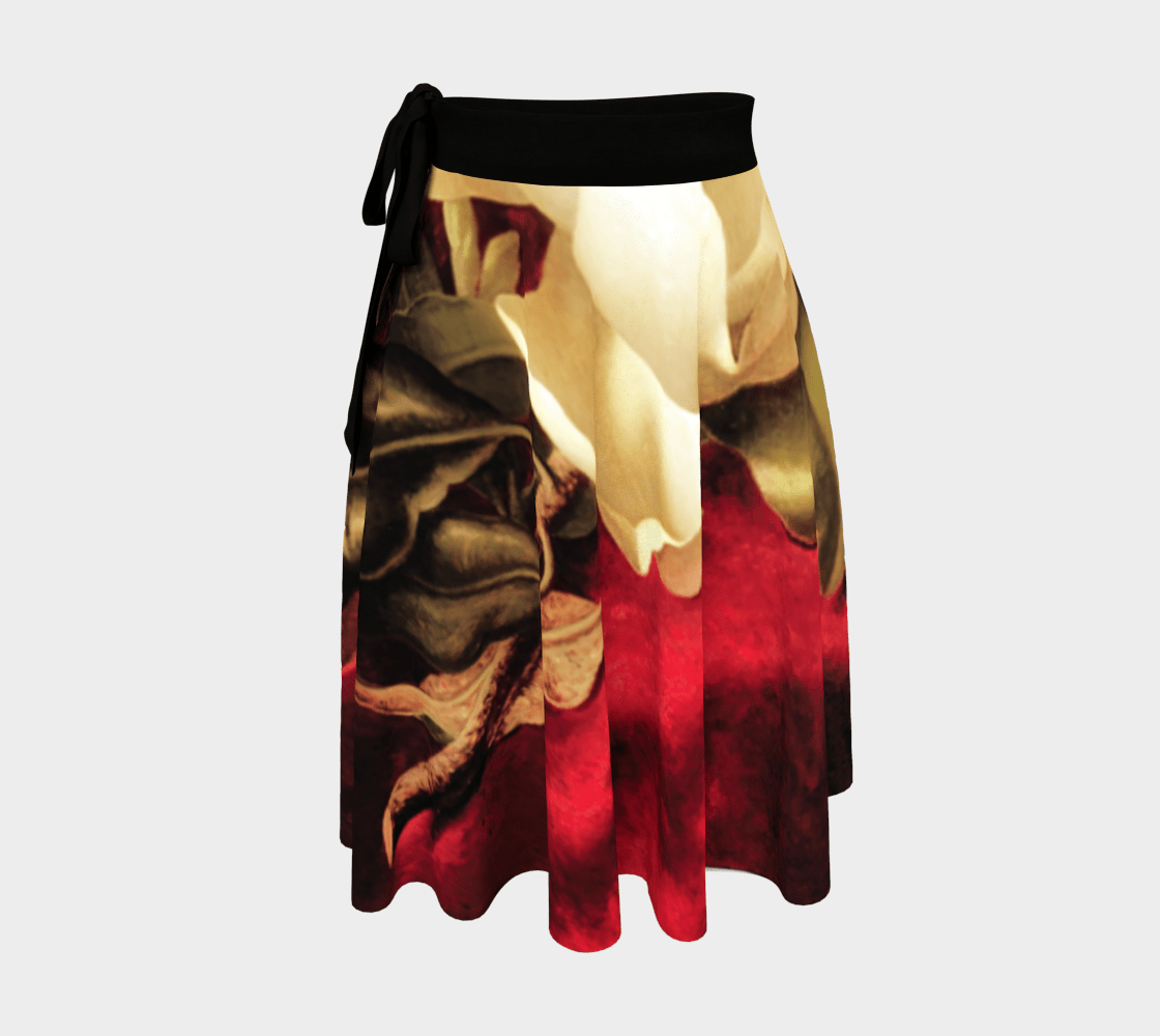 Fried Colonel Dragon Magnolia Blossom Wrap Around Skirt