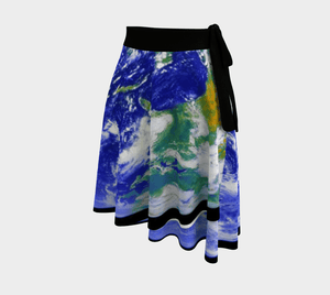 Space Force Dragon Planet Earth Wrap Around Skirt