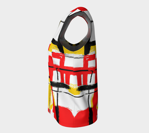 AI Designed Regular Tank Top Inspired By Artist Piet Mondrian