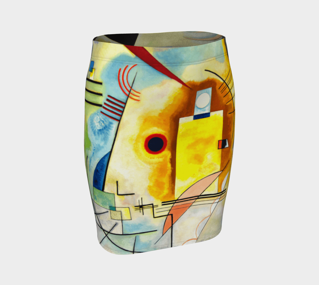 Kandinsky Dragon Am I Bleu Pencil Skirt