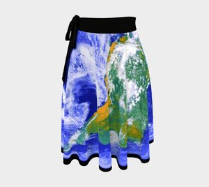 Space Force Dragon Planet Earth Wrap Around Skirt