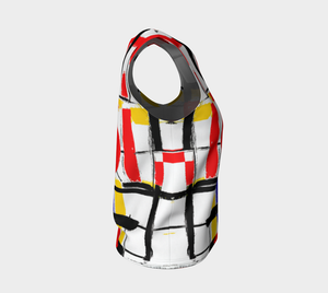 AI Designed Regular Tank Top Inspired By Artist Piet Mondrian