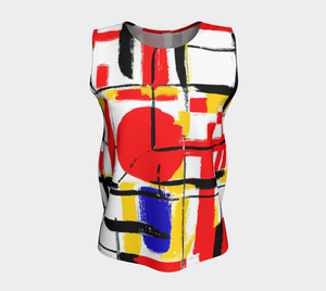 AI Designed Regular Tank Top Inspired By Artist Piet Mondrian