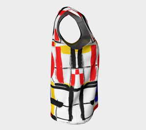 AI Designed Regular Tank Top Inspired By Artist Piet Mondrian