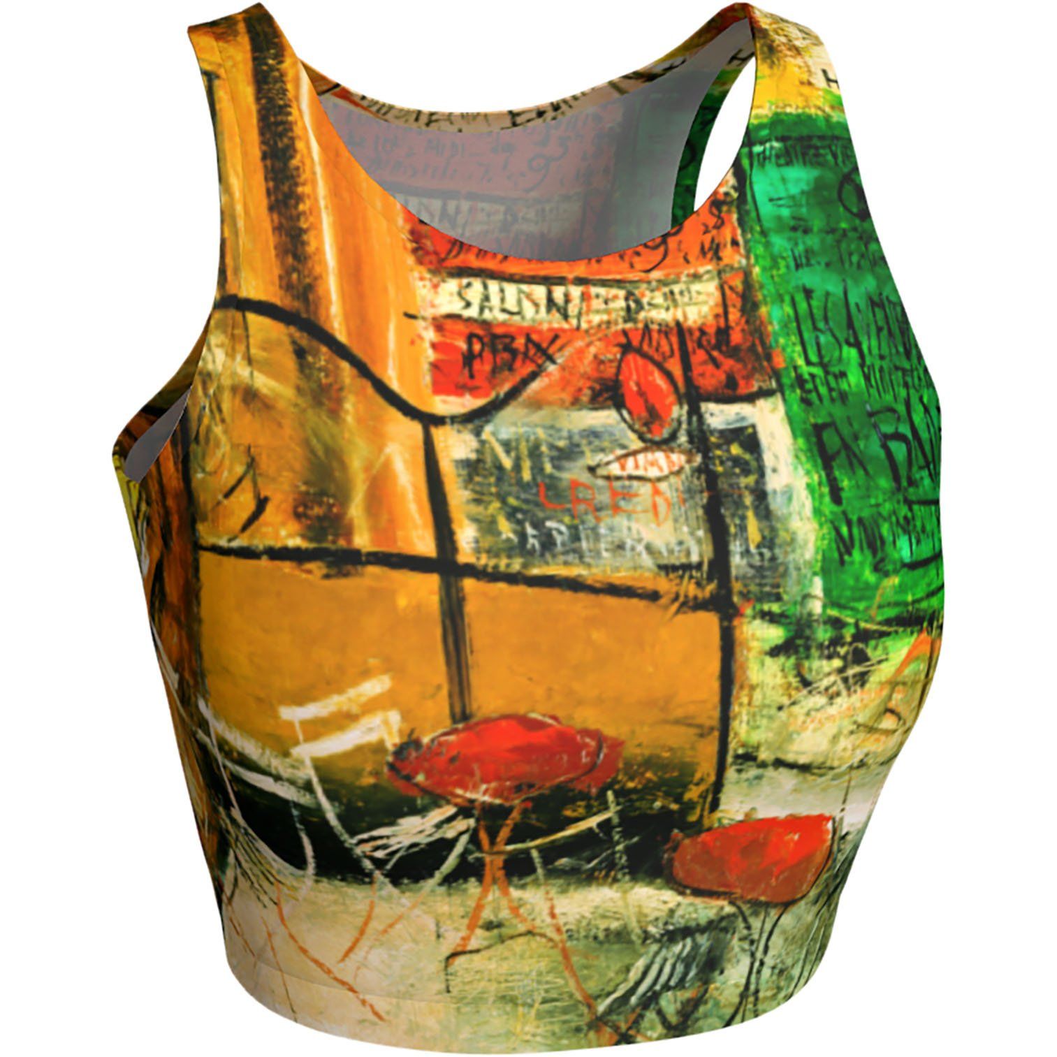 Abstract Dragon Cafe Yuzo Crop Top