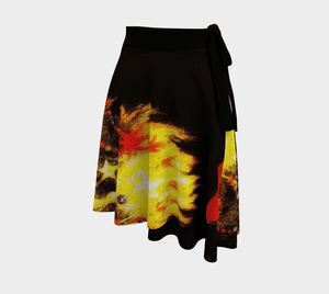 Ho Ho Ho Dragon Florentine Christmas Wrap Around Skirt