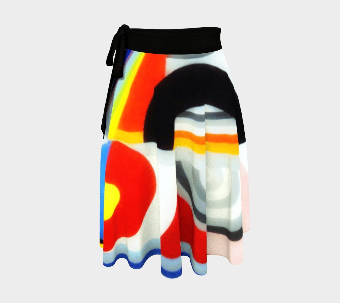 Delaunay Dragon Pop Art Wrap Around Skirt