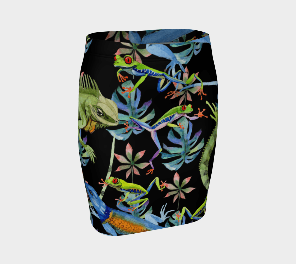 Reptilian Dragon Juana Iguana Pencil Skirt