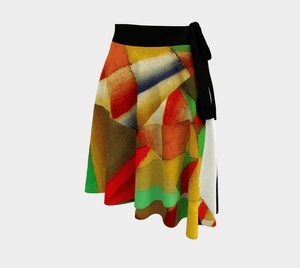 Magritte Dragon Landscape Wrap Around Skirt
