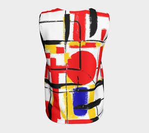 AI Designed Regular Tank Top Inspired By Artist Piet Mondrian