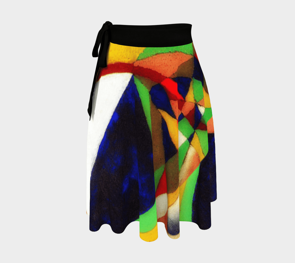 Magritte Dragon Landscape Wrap Around Skirt