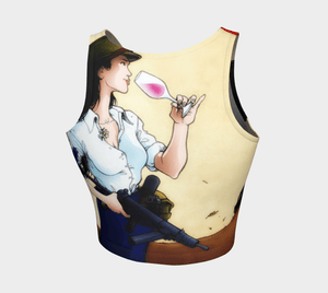 Athleisure Dragon Wine And Sub Workout Crop Top