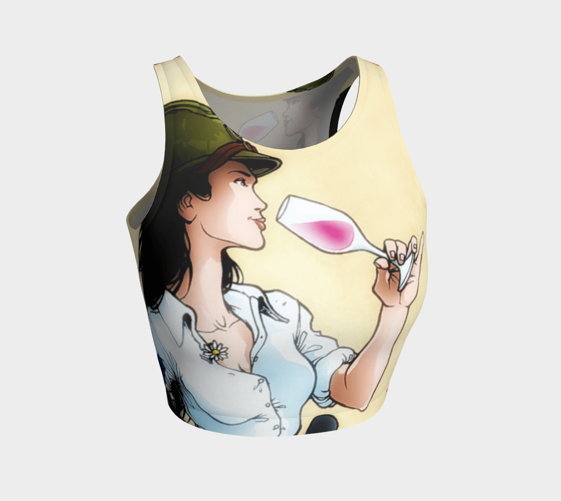 Athleisure Dragon Wine And Sub Workout Crop Top