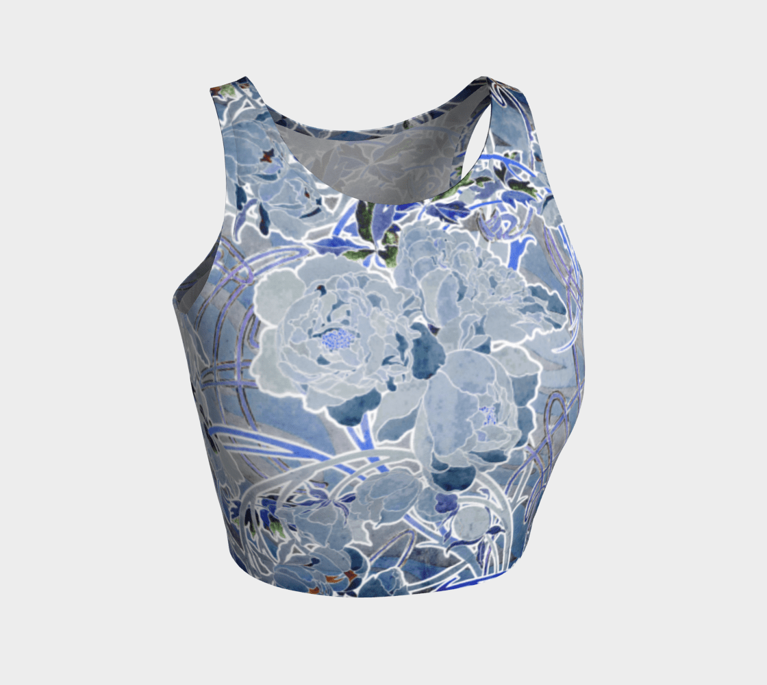 Athleisure Dragon Purplish Palapeonies Crop Top