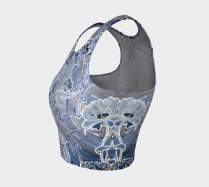 Athleisure Dragon Purplish Palapeonies Crop Top