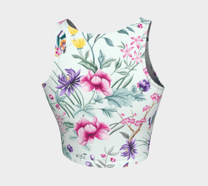 Athleisure Dragon Chinoiserie Kaleidoscope Crop Top