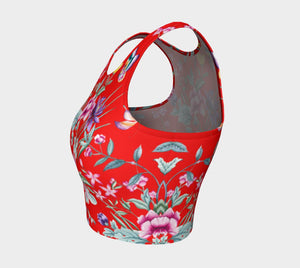 Chinoiserie Dragon Little Red Riding Hood Crop Top