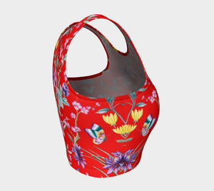 Chinoiserie Dragon Little Red Riding Hood Crop Top