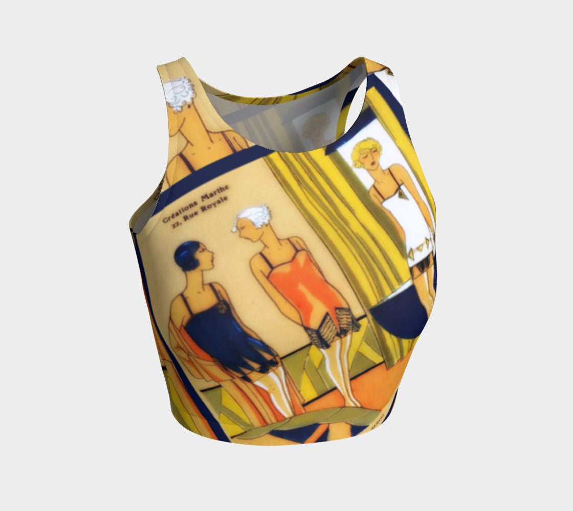 Gigolette Dragon Roaring 20's Flapper Leisure Crop Top