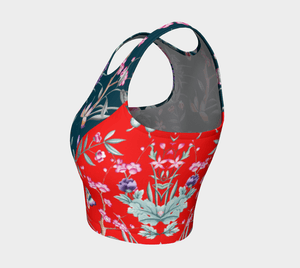 Asymmetrical Dragon Chinoiserie Crop Topper