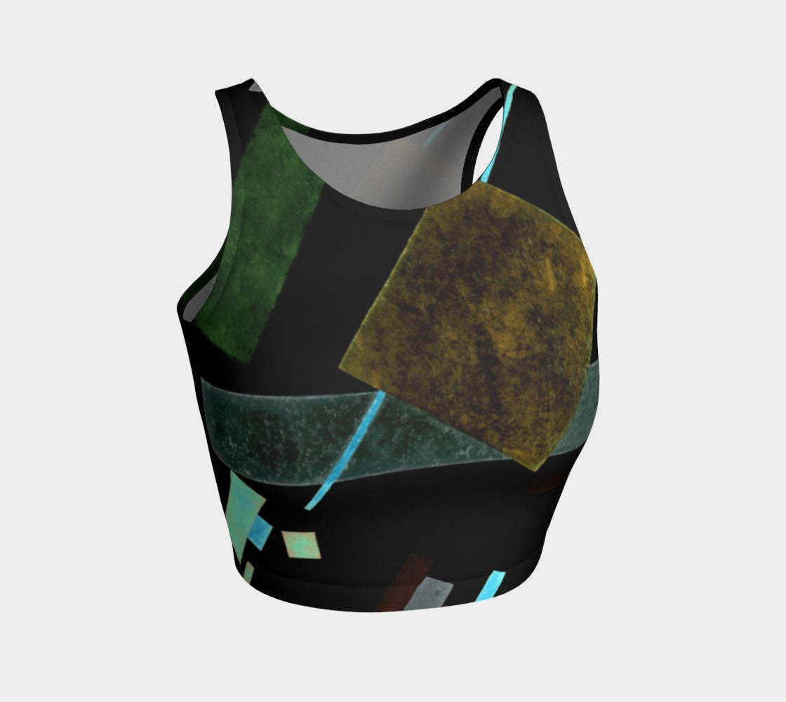 Asymmetrical Dragon Distracting Abstraction Crop Topper