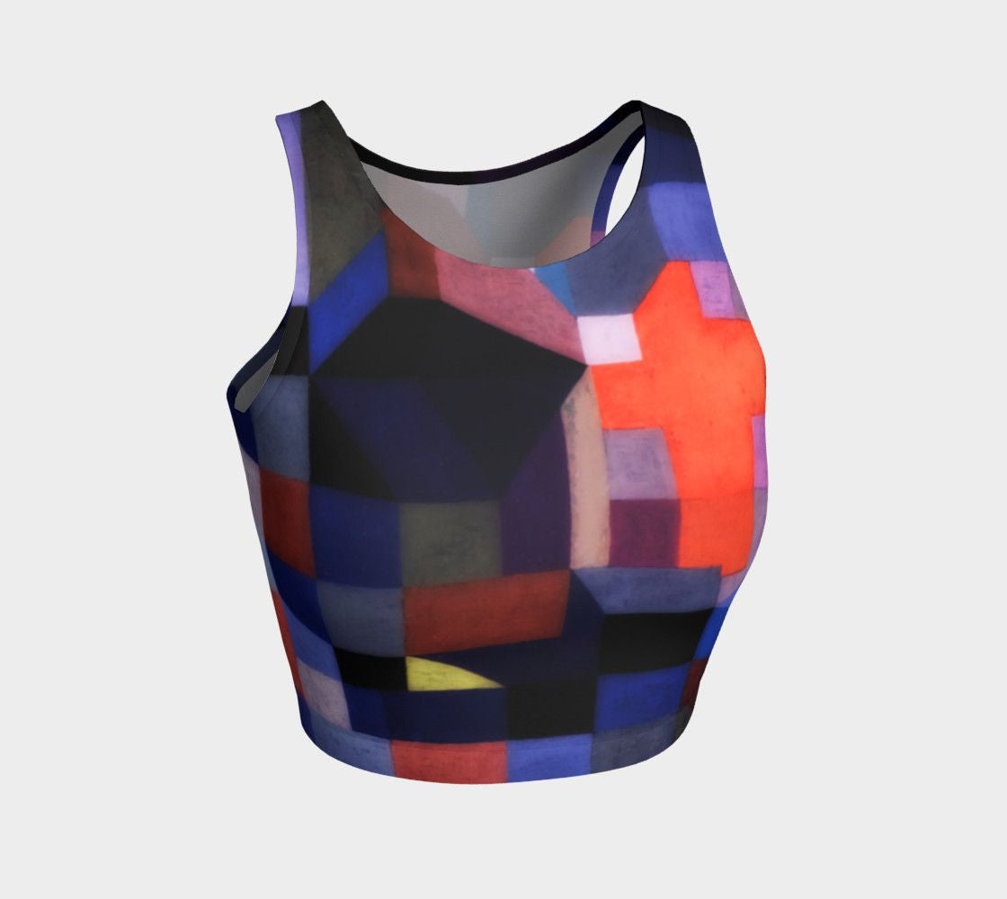 Abstract Dragon Cubist Cross Crop Topper