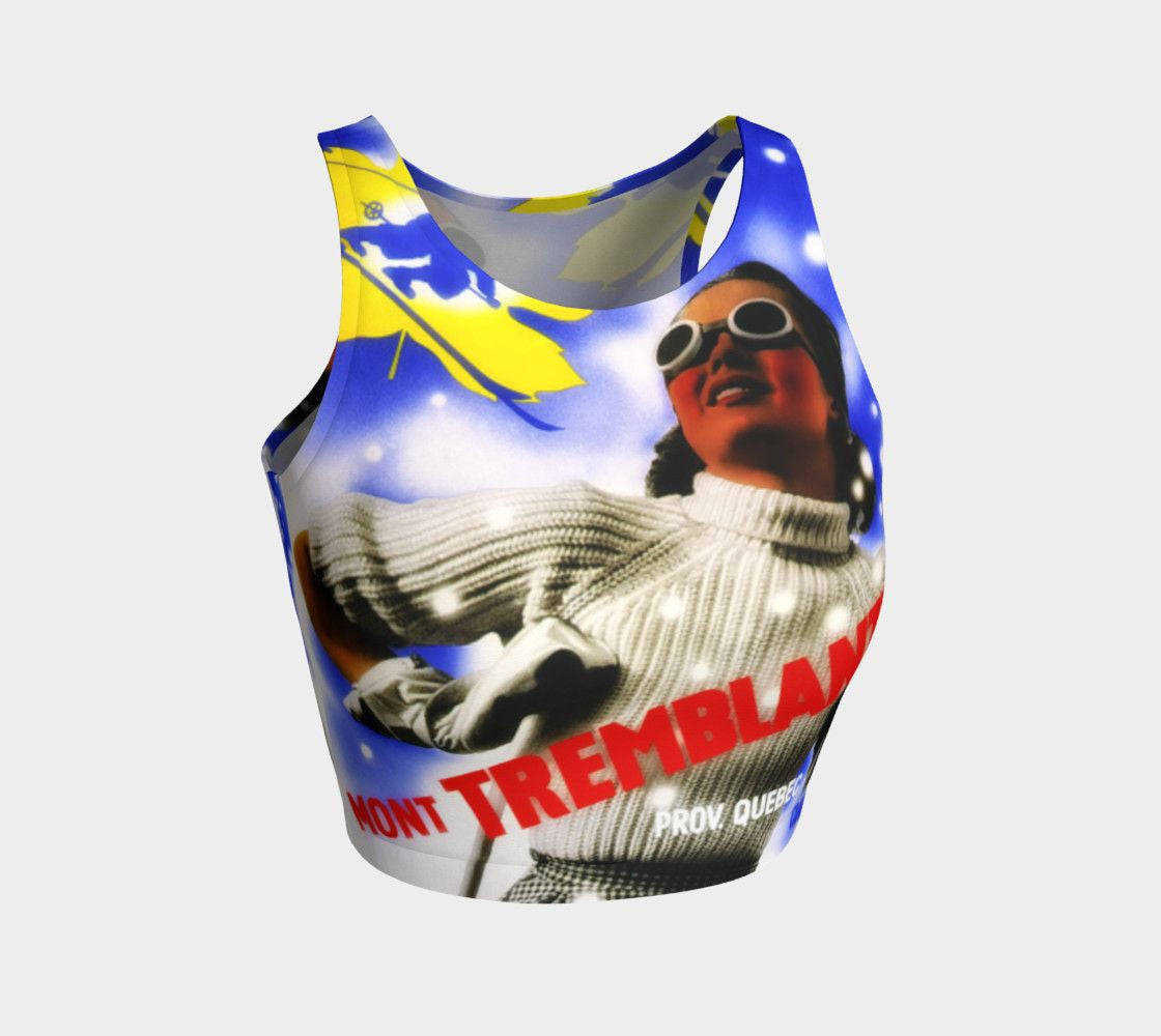 Schuss Dragon Out Over The Tips Of Her Skis Crop Topper