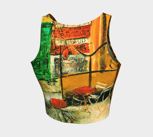 Abstract Dragon Cafe Yuzo Crop Top
