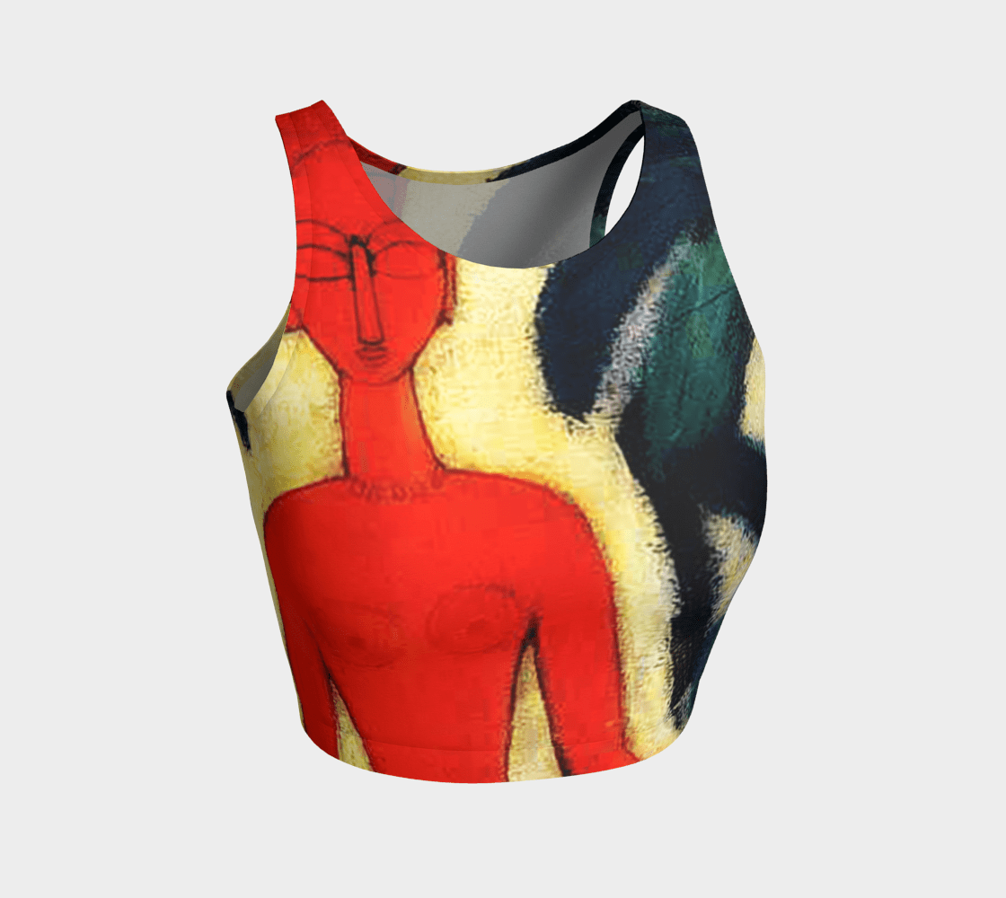 Amedeo Dragon Afro Red Crop Top