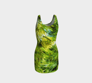 Tropical Dragon Green Grass Bodycon