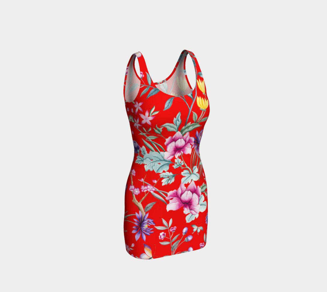 Chinoiserie Dragon Little Red Riding Hood Bodycon
