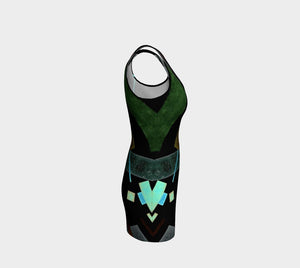 Asymmetrical Dragon Distracting Abstraction Bodycon