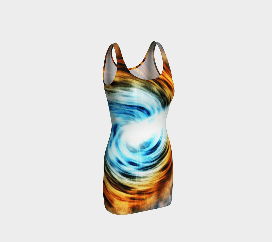 Planet Dragon Cosmic Swirly Cue Celestial Bodycon