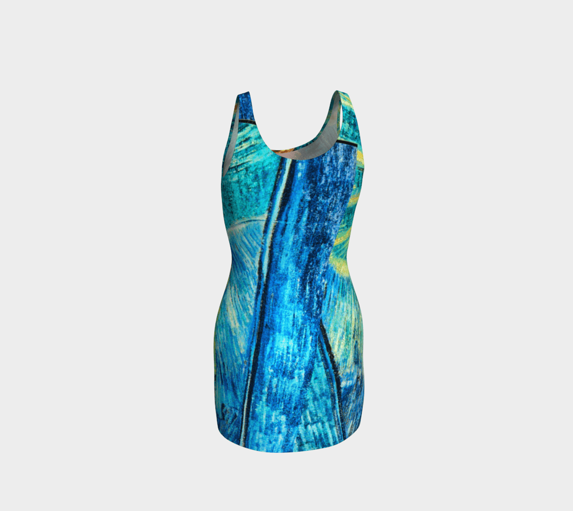 dragon bodycon dress Marlin Bodycon Dress in Dragon Flower Black and Mint