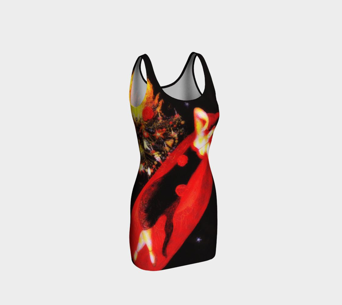 Santa Dragon Laid Back Christmas Bodycon