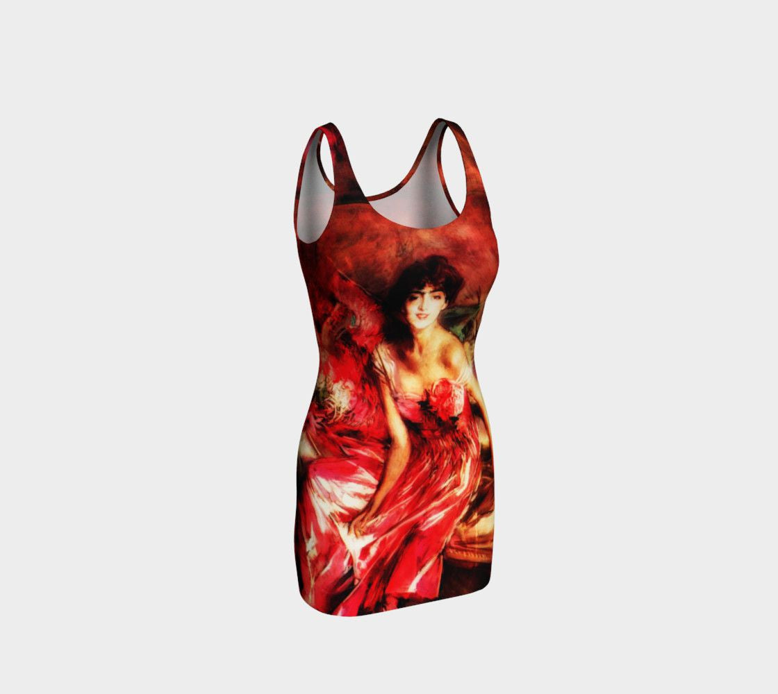 Soap Opera Dragon Boldini And Beautiful Lady In Red Bodycon