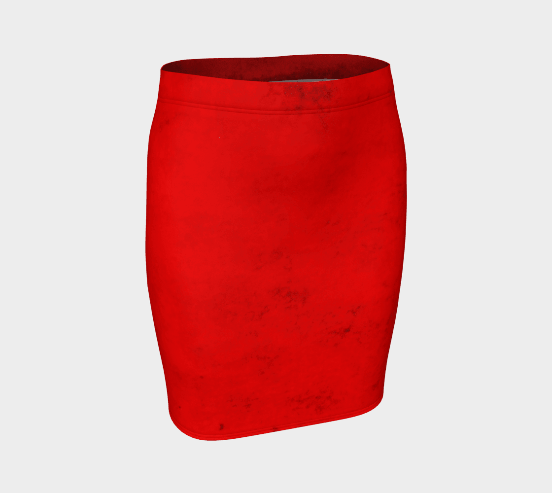 Dragon Little Red Pencil Skirt