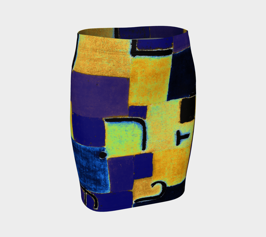 Cheerleader Dragon School Colors Pencil Skirt