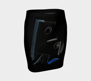 Abstract Dragon Little Black Pencil Skirt