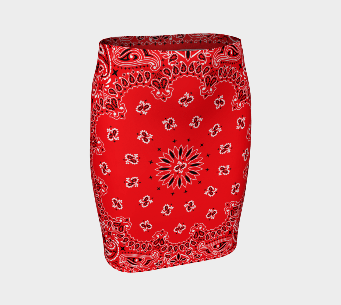 Gypsy Girl Dragon Bandana Pencil Skirt