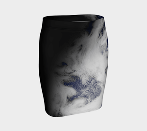 Blue Marble Dragon Bird's Eye View Pencil Skirt