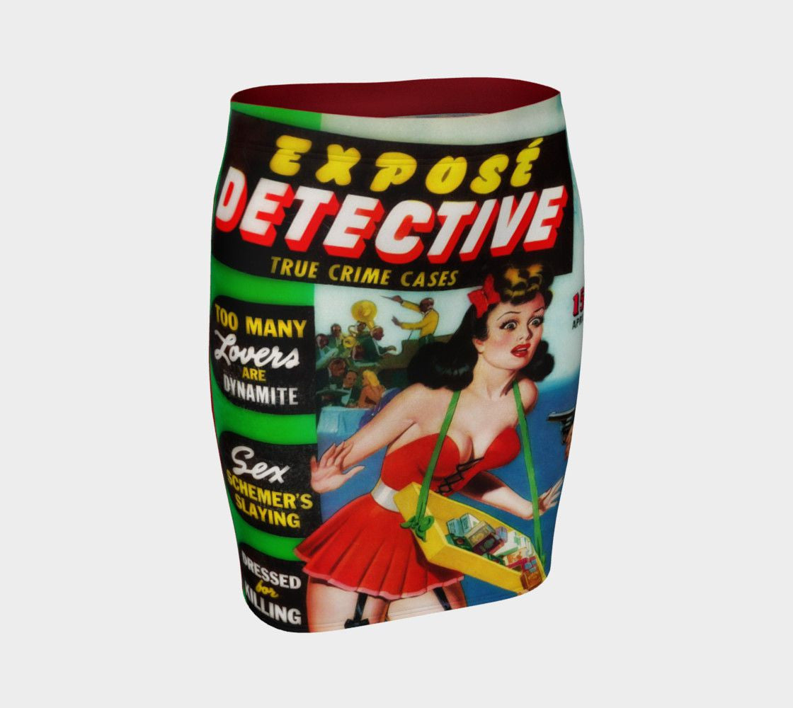 Judge Dragon Singing Cigarette Girl Pencil Skirt