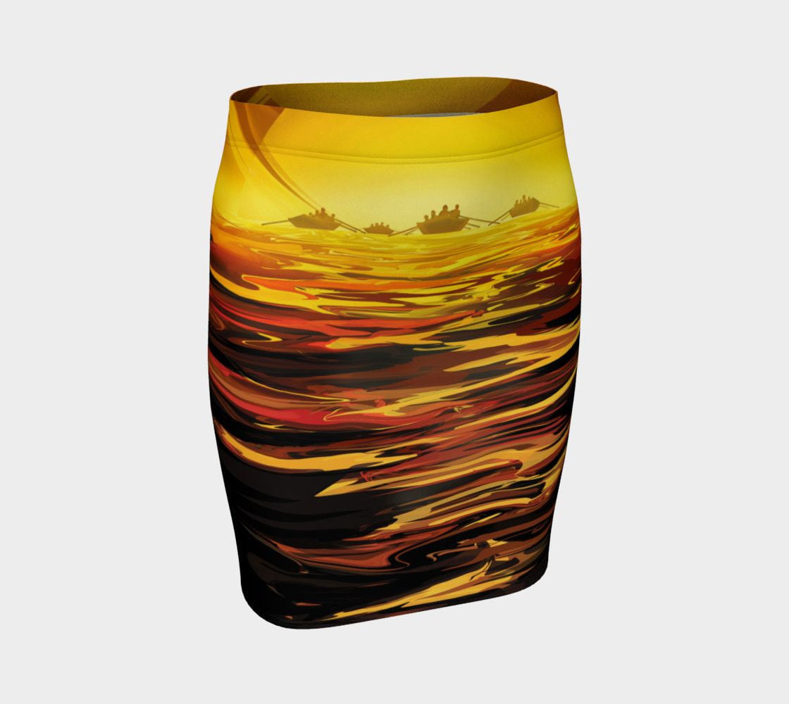 Cassini Dragon Moon Over Saturn Mini Space Skirt