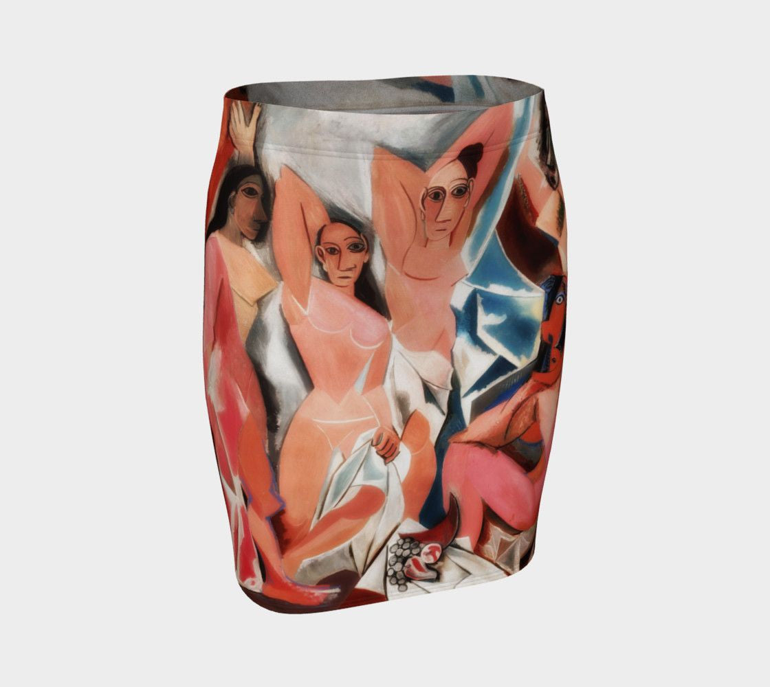 Pajama Party Dragon Picasso Sleepover Pencil Skirt