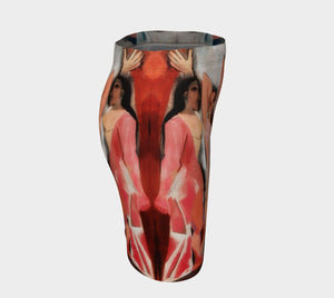 Pajama Party Dragon Picasso Sleepover Pencil Skirt