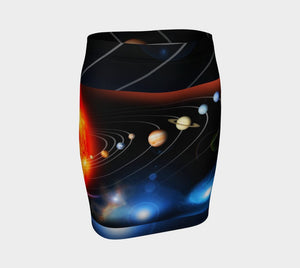 Planet Dragon Solar System Pencil Skirt