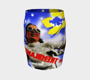 Schuss Dragon Out Over Her Skis Pencil Skirt