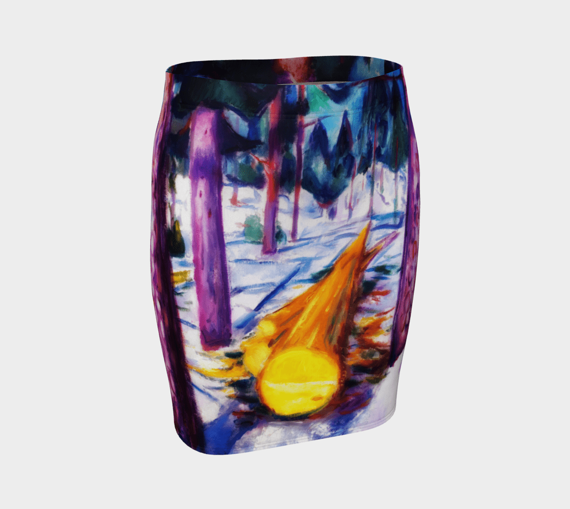 Edvard Dragon Log Valks In The Voods Pencil Skirt